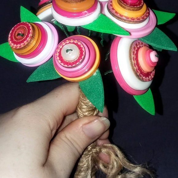 The "Sammy May" Handmade Button Bouquet - Picture 5 of 11